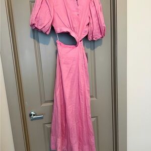 Bardot Pink Long Sleeve Dress